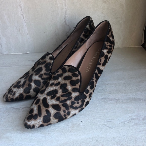 franco sarto cheetah mules